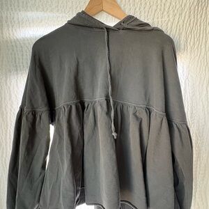 Aerie Charcoal Hoodie Jacket